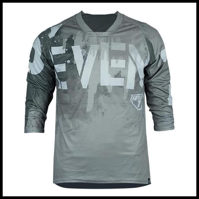 JERSEY BAJU SEPEDA SEVEN7 MTB ENDURO DH ROAD AM DOWNHILL 77 TYPO GREY