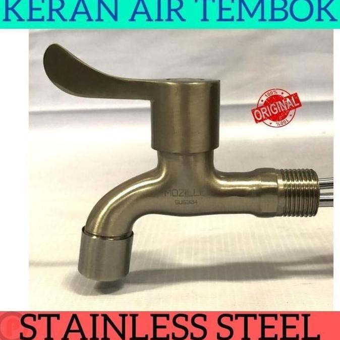 Mozilla Keran Air Kran Tembok Model Oval Bahan Stainless Stell Sus 304