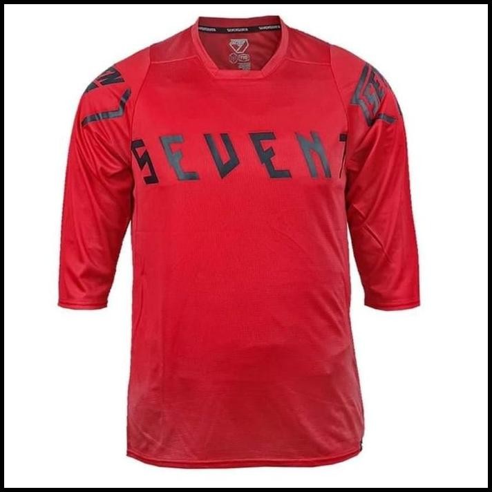 JERSEY SEPEDA SEVEN7 AAROON RED BAJU ENDURO MTB DOWNHILL AM 77 MERAH