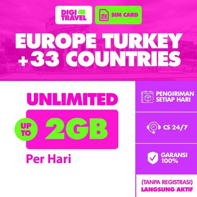 Sim Card Eropa Turki | Simcard Europe Turkey Unlimited Internet | Digitravel Sim Card Europe Eropa T