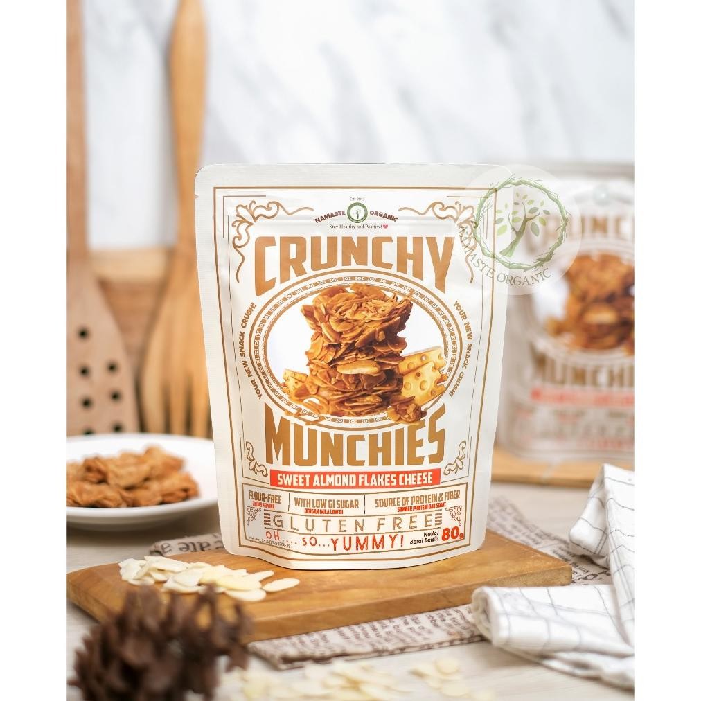 

CRUNCHY MUNCHIES - GLUTEN FREE SWEET ALMOND FLAKES CHEESE 80GR Nugi