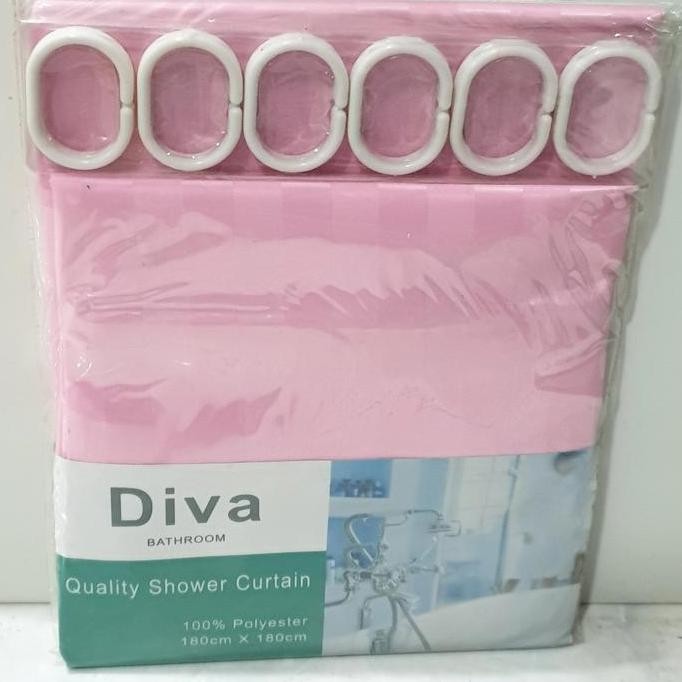 Kain Gordyn Kamar Mandi(Pink Polos)