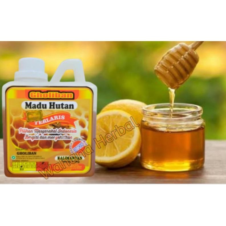

Madu Kalimantan Gholiban 500 gr Original Botol Timbul Huruf Gholiban Nugi