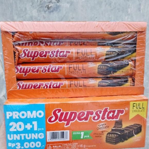 

WAFER COKLAT SUPERSTAR TRIPLE CHOCOLATE MAKANAN RINGAN SNACK CEMILAN COKELAT HAMPERS ULANG TAHUN Nugi