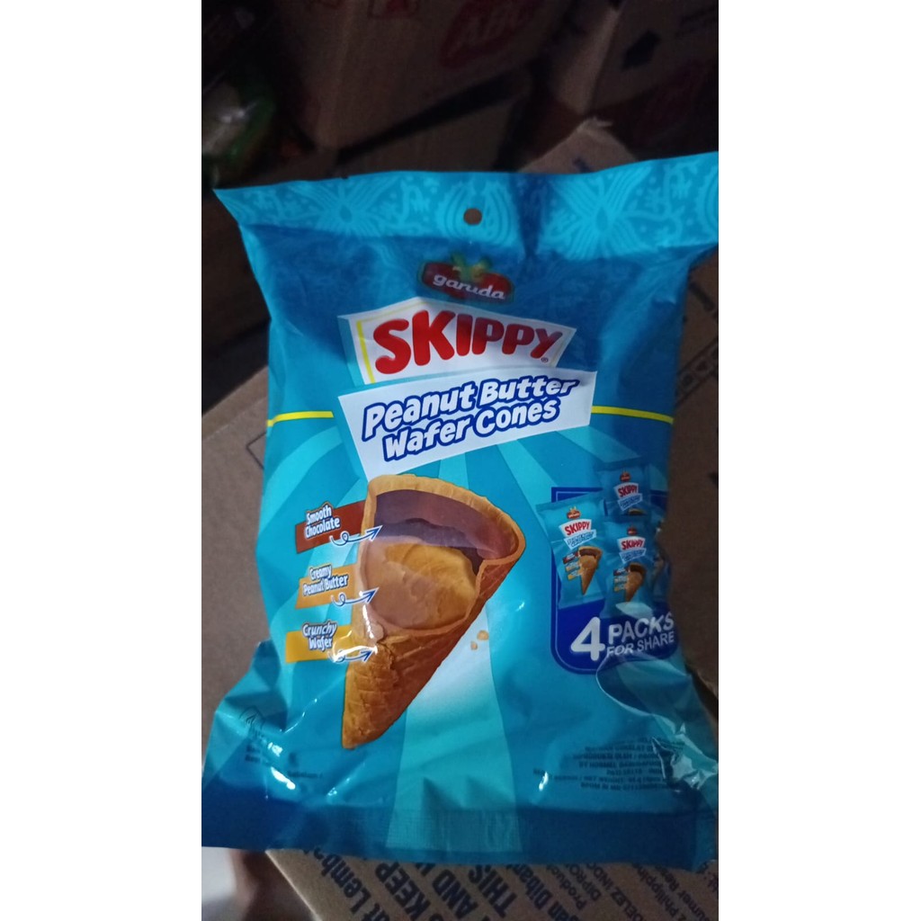 

Garuda SKIPPY Wafer Cones 44gr (Ipack isi 4pcs @@11gr)