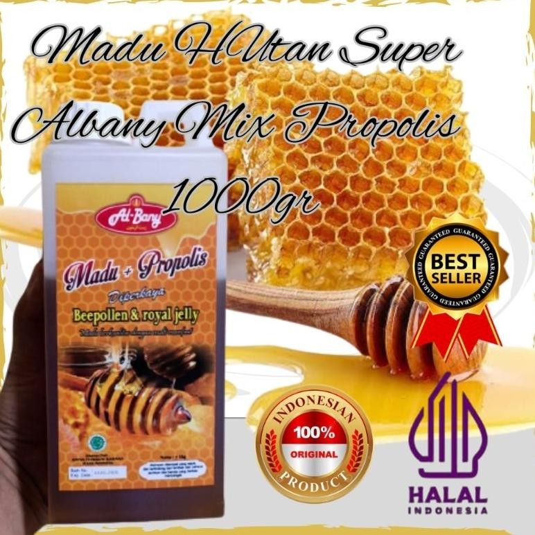 

Madu Hutan Super Mix Propolis Bee pollen Royal Jelly 1kg Nugi