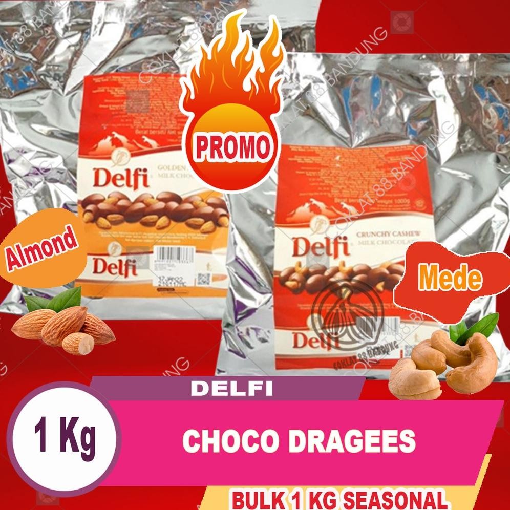 

COKLAT DELFI ALMOND 1KG, COKELAT DELFI MEDE 1 KG, COKLAT DELFI MALTITOS CHIC CHOC CHA CHA KILOAN Nugi