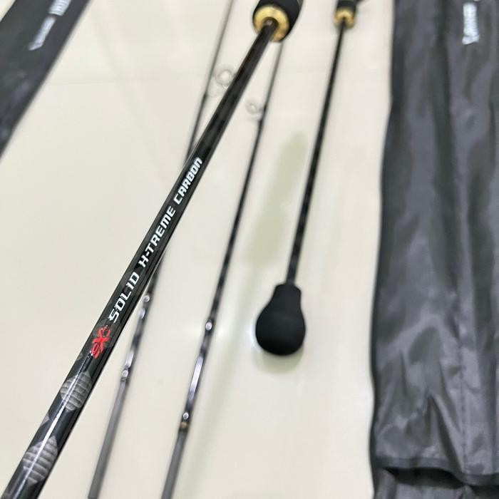 Joran Jigging Shikari Hunterprey 180 Cm Solid Carbon Spinning Overhead Pancing Laut