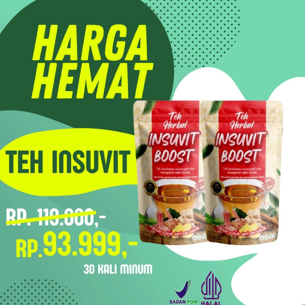 

teh herbal rimpang insuvitboost kencing manis isi 15 teabags Nugi