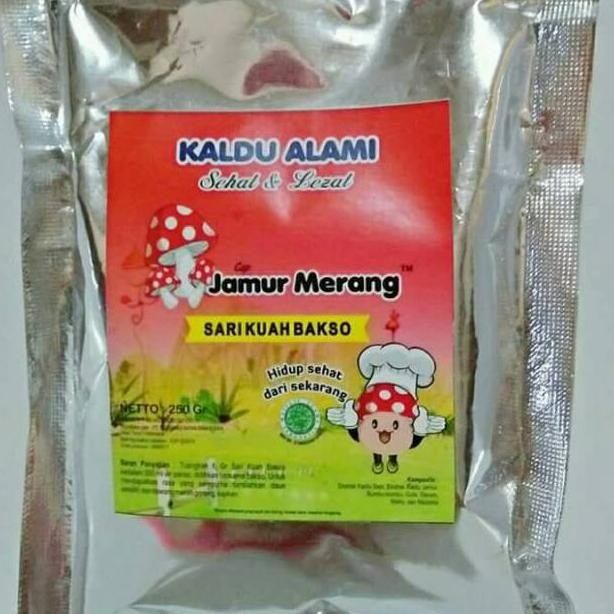 

Kaldu alami cap jamur merang rasa sari kuah bakso Nugi