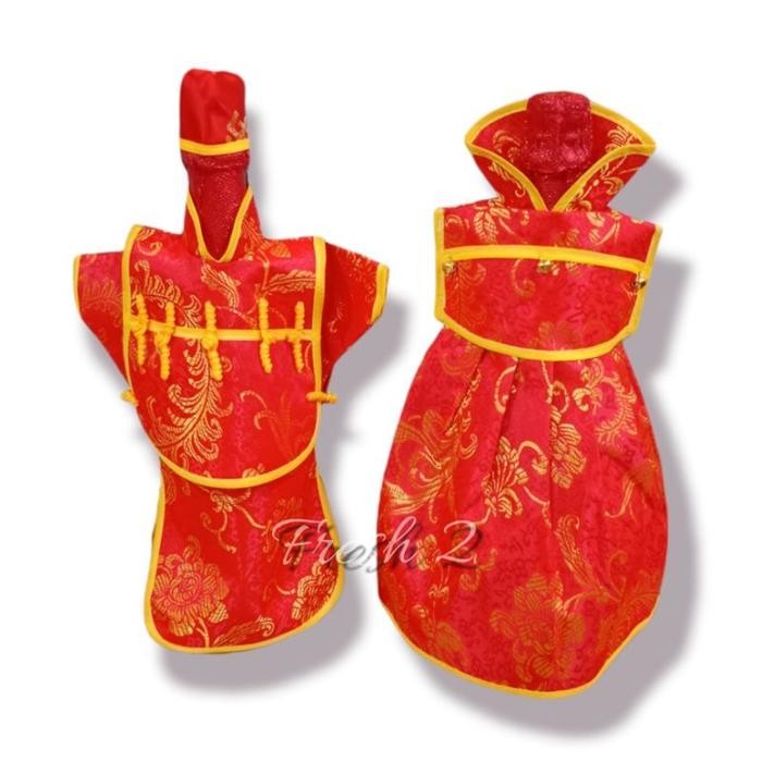 Baju botol/caver wine/dekorasi sangjit