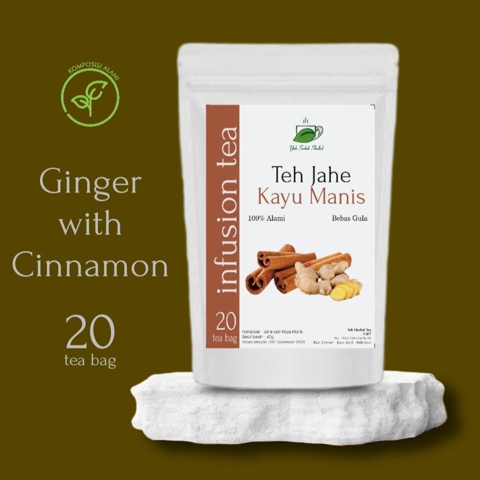 

TEH JAHE + KAYU MANIS / GINGER with CINNAMON TEA (20 tea bag) Nugi