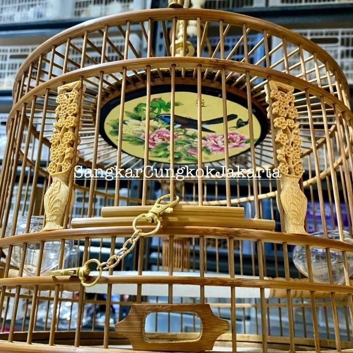 Plafon Sangkar Cungkok Bulat Bahan Kain