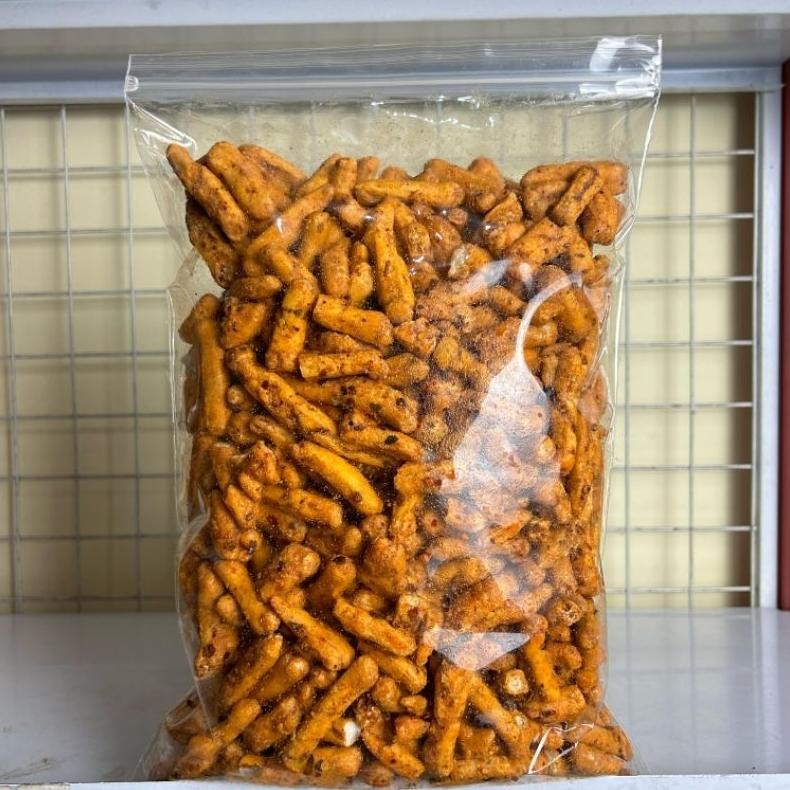 

Basreng Stik Daun Jeruk Rasa Extra Pedas Gurih Renyah 1kg Nugi