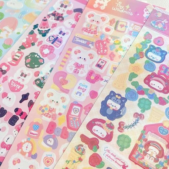 

Winzige Stiker Lucu Korea Photocard Toploader Decor Sticker Aesthetic Journal Deco Foto Card Paper Stationery