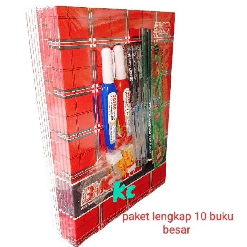 

Ht-12 (Promo) Paket Lengkap Alat Tulis Buku Bmcampus Isi 36 Lembar 1Pack /10 Buku Free 2 Pulpen+ 2 Pensil+ 2 Penghapus+ 2 Tip-Ex + 1 Penggaris Ht-12