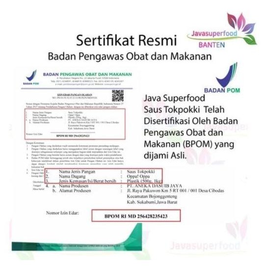 

Promo Saus Topokki Korea 1Kg Java Superfood