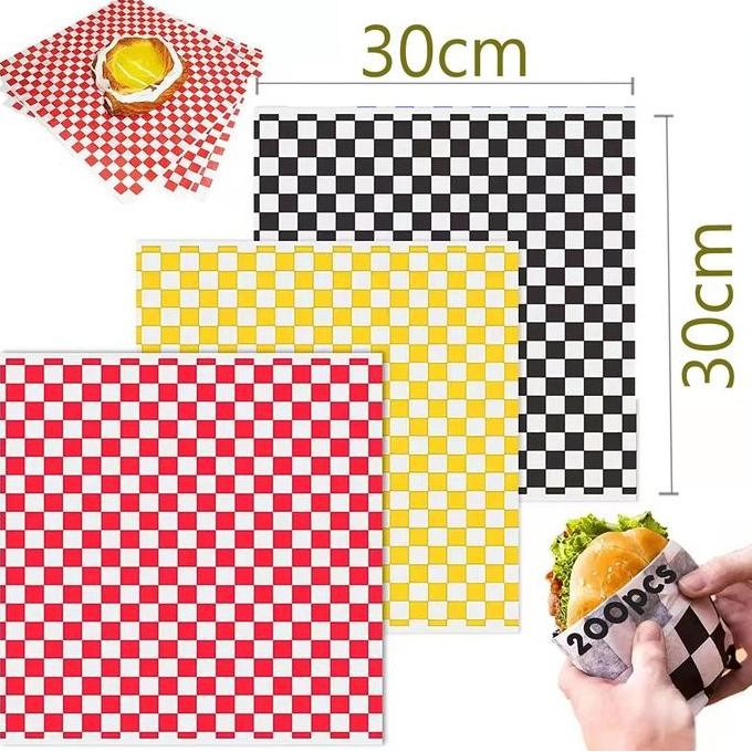 

UNGGULAN shopee Kertas Alas Roti Motif Catur 30cmx30cm Foodgrade - Wrappaper/Kertas Bungkus Makanan Kekinian 200pcs
