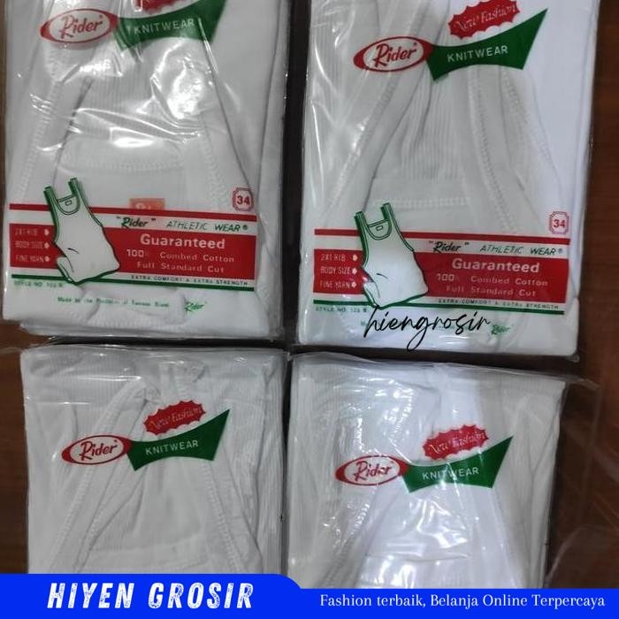HG- SINGLET PRIA RIDER MODEL SALUR, UKURAN 323436      BY HIEN GROSIR KUALITAS SUPER 