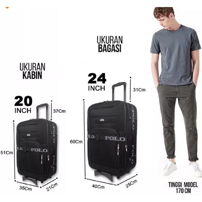 Terlaris Koper Bahan 20/24 Inch Koper Kain Anti Pecah Koper Merah Cabin Size  Bahan Kanvas Koper Exp