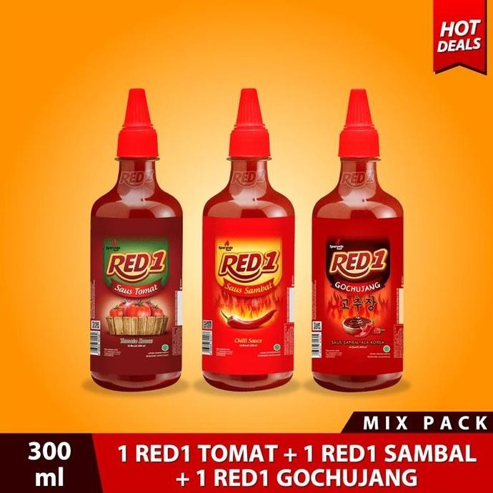 

RED1 MIX PACK 300 ml Sambal 1 Gochujang 1 Tomat 1
