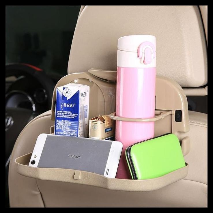 HOT DEAL GARASI AUTO MEJA MAKAN LIPAT JOK BELAKANG MOBIL CAR SEAT ORGANIZER CUP HOLDER MULTIFUNCTION