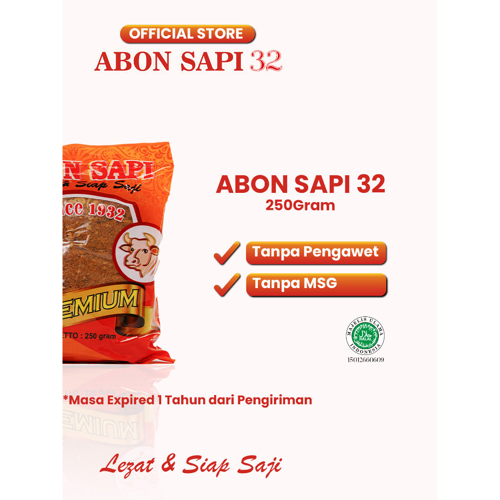 

New Abon SAPI 32 250GR Asli Premium Lezat dan siap saji Tanpa Pengawet Terlaris