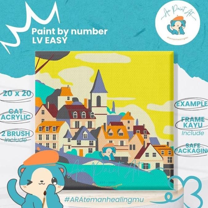 

CITY SERIES PAINT BY NUMBERS alat melukis Painting | SET LUKIS LENGKAP