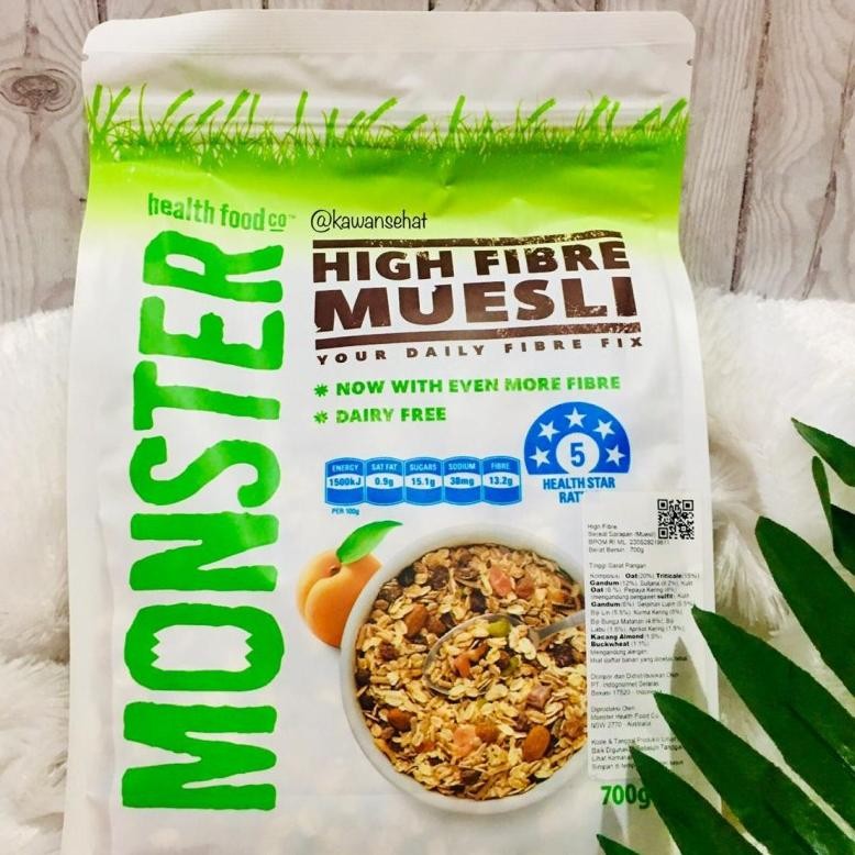 

Monster Muesli Hh Fiber Muesli 700Gr Sereal Sarapan Oat Havermout