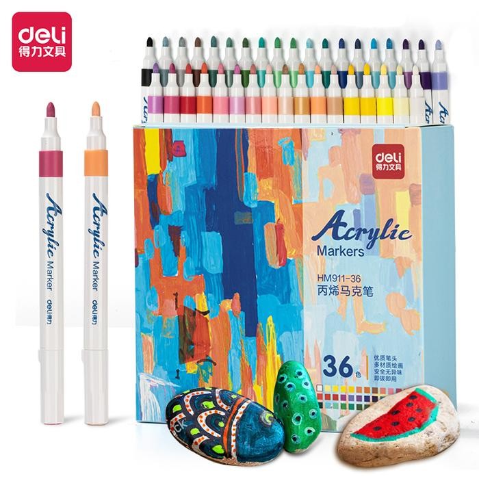 

BEST SELLER Deli Spidol Akrilik / Acrylic Marker 48 colors HM911