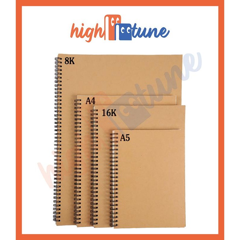 

BEST SELLER Hightune Sketch Book Buku A5/A4/8K/16K Buku 30 Sheet Buku Sketsa Vintage Aesthetic Cover