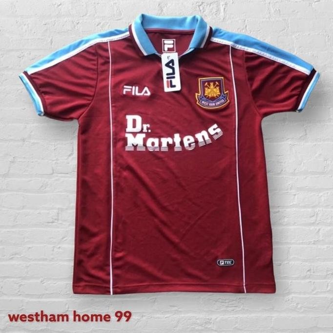 Jersey Retro West Ham Home 1999 Dr Martens