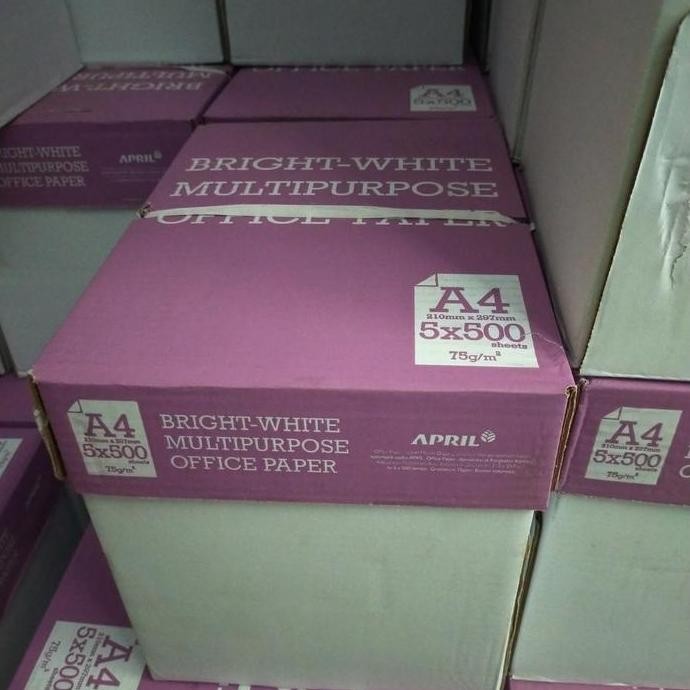 

BEBAS ONGKIR - kertas hvs A4 75gr (BMO) per dus(5rim)