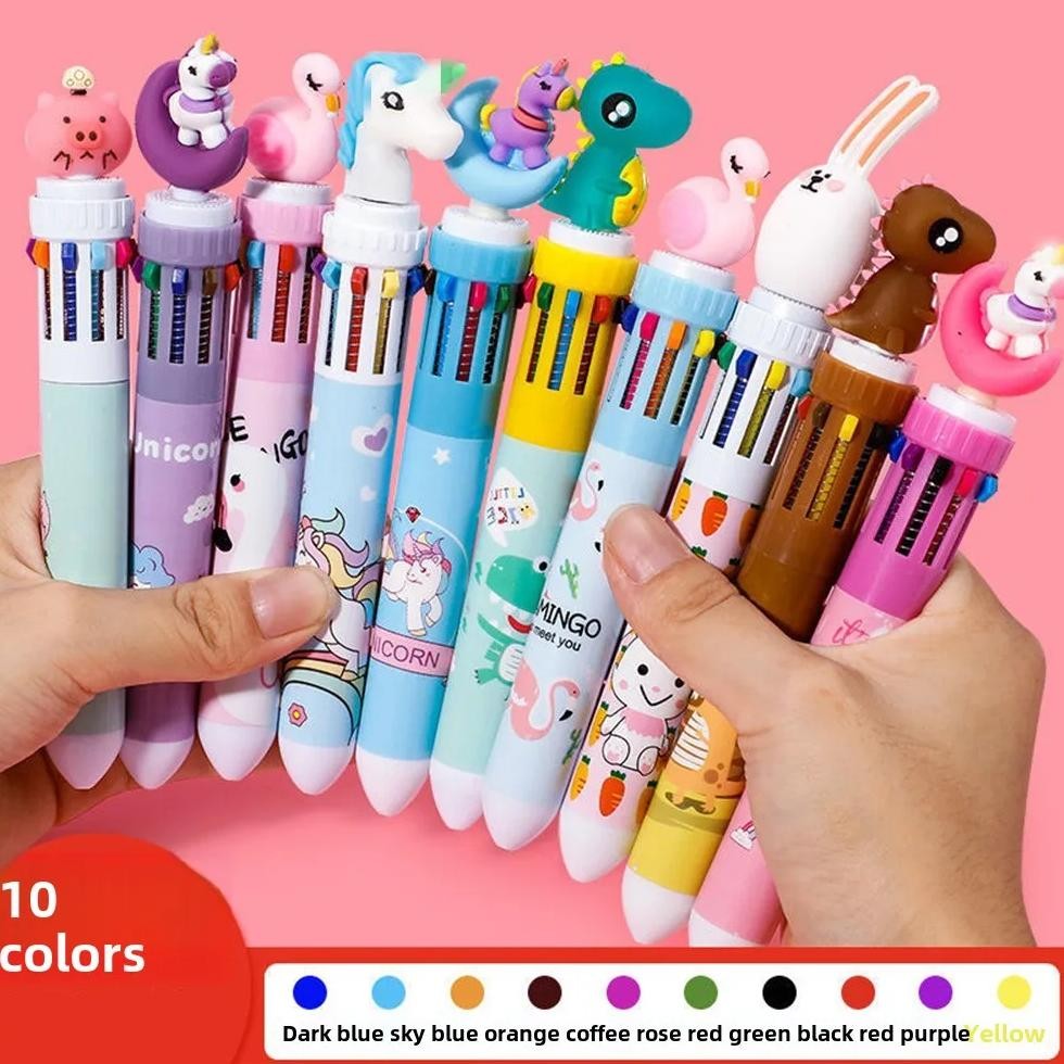 

5-20 Pcs10 Color Cartoon Pen Kids Gifts Birthday Party Children'S Prizes Christmas Wedding Guest Gifts Carnival Party Gift Pack