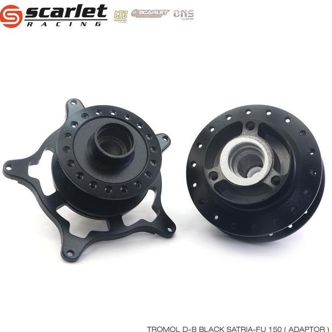 SCARLET RACING - TROMOL TROMBOL HUB MOTORCYCLE DEPAN BELAKANG SET MOTOR SATRIA FU ADAPTOR ORIGINAL D