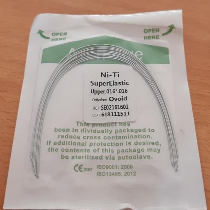 Dental Kawat Niti Recta kawat behel gigi Niti Recta 16x16 UPPER