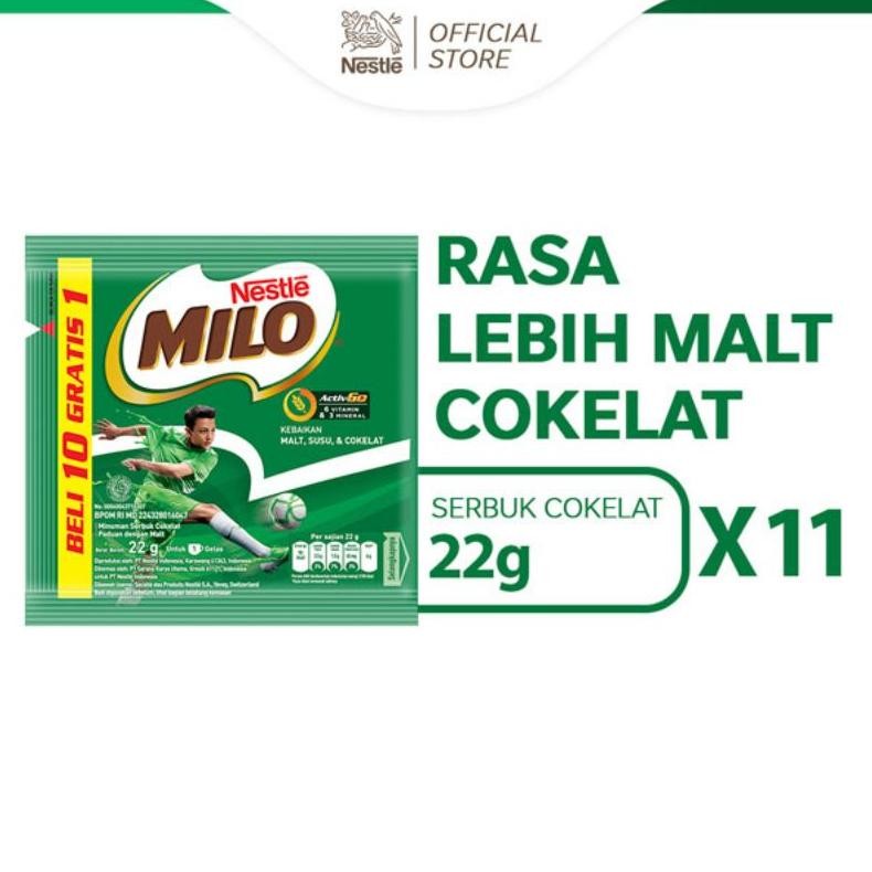 

MILO Susu Coklat Sashet 22g - 11 pcs ( Bukan 3in1) Nugi