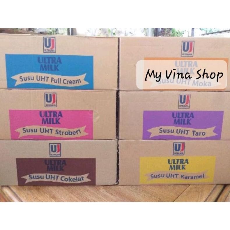 

ULTRA 200 ml KARTONAN / Susu UHT Ultra 200 ml isi 24 pcs Nugi