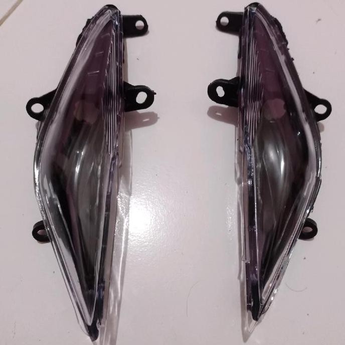 LAMPU DAJJAL LAMPU MOTOR  TERANG LAMPU SEN SEIN RITING DEPAN BEAT KARBU HITAM SEPASANG MOTORCYCLE