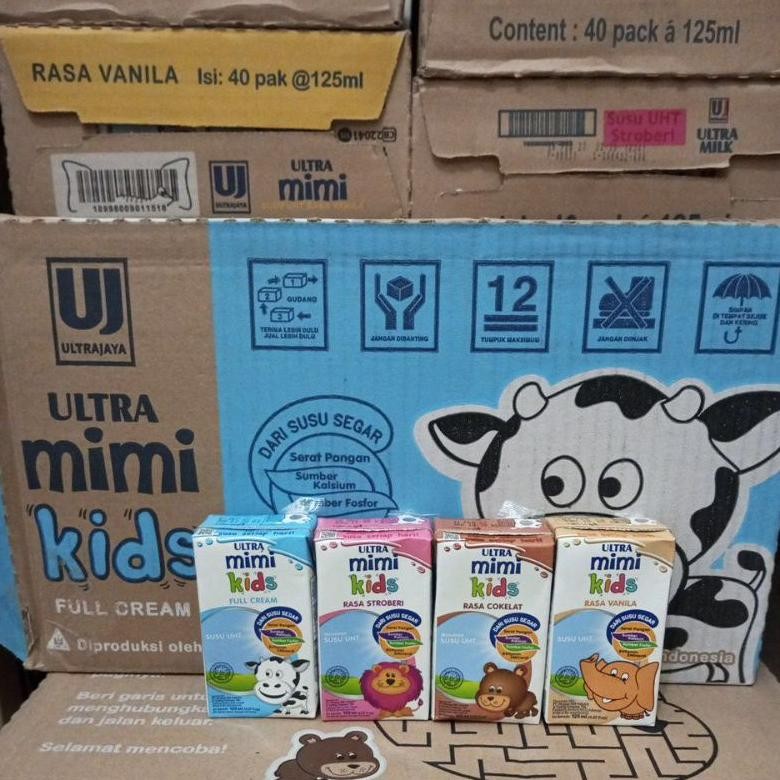 

Susu UHT Ultra Mimi Kids 125 ml x 40 pc / 1 karton isi 40 Nugi