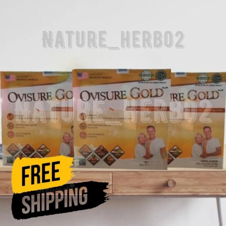 

3 BOX Ovisure Gold Susu Vitamin Tulang & Sendi Susu Bubuk Atasi Nyeri Sendi Rematik Asam Urat Asli Original 1 Box 12 Sachet Nugi