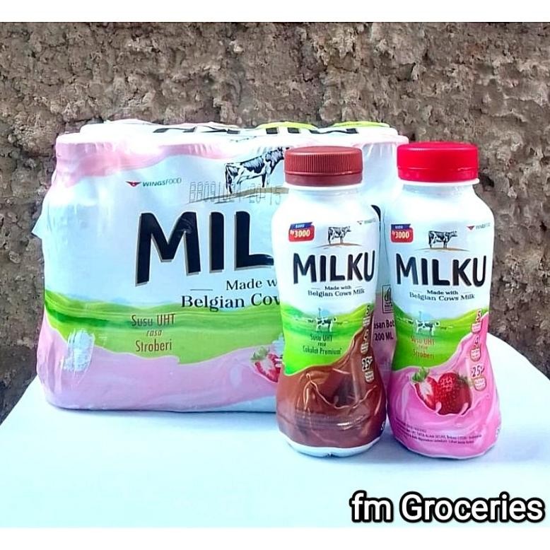 

Milku susu uht 200ml isi 12 botol Nugi