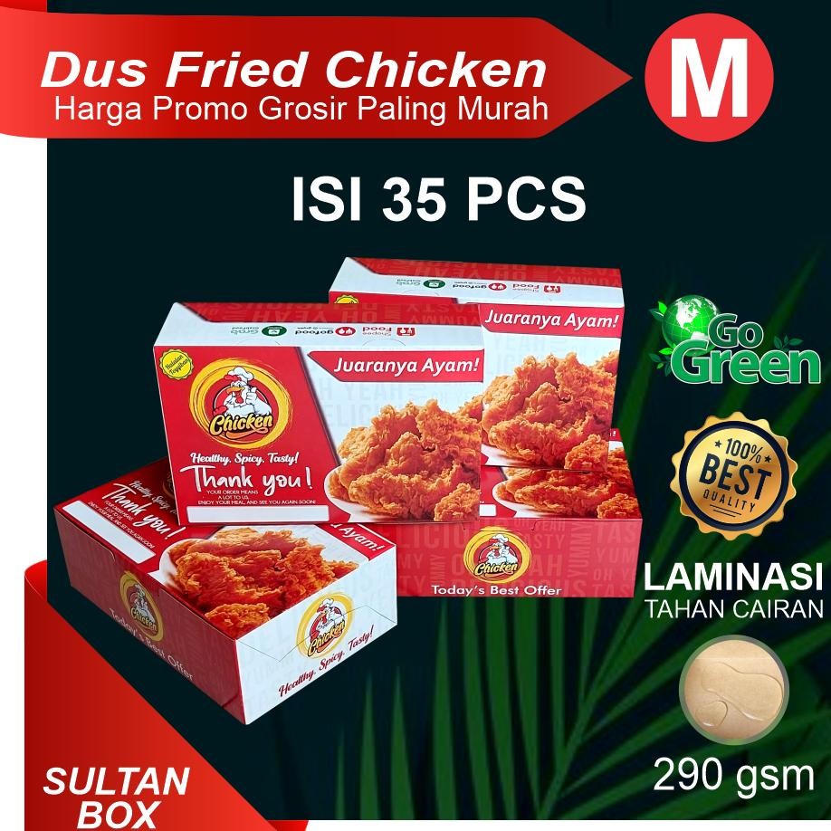 

Box Fried Chicken Ayam 35 pcs/ Dus Fried Chicken / kardus Fried Chicken / Box Ayam Goreng / Kemasan Fried Chicken Nugi