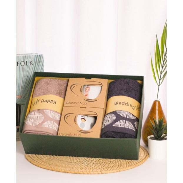 

WEDDING GIFT BOX EXCLUSIVE/HAMPERS HANDUK PREMIUM/HANDUK COUPLE Nugi