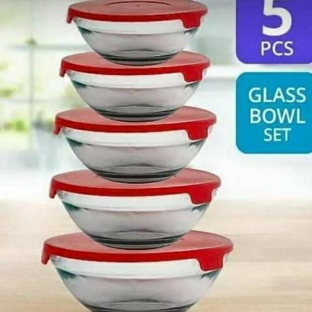 Kim Glass Mangkuk Set  / Bowl Set + Extra kardus Nugi