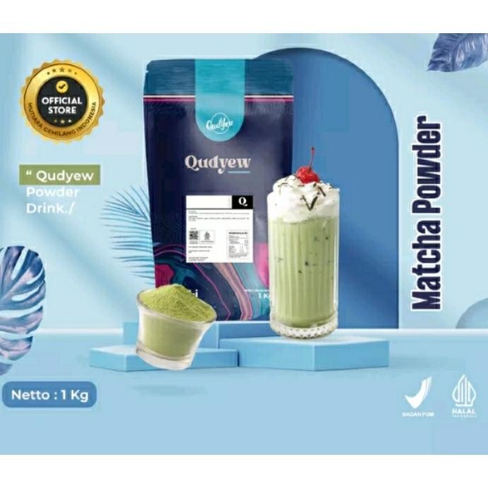 

Qudyew powder drink minuman serbuk pandan matcha / Machiato foam 1kg Nugi