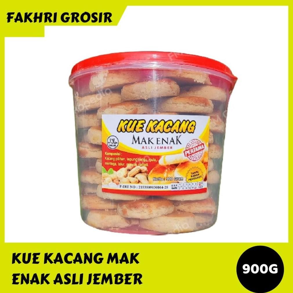 

KUE KACANG MAK ENAK ASLI JEMBER NETTO 900GRAM ORIGINAL 100% FREE BUBBLE & KARDUS Nugi