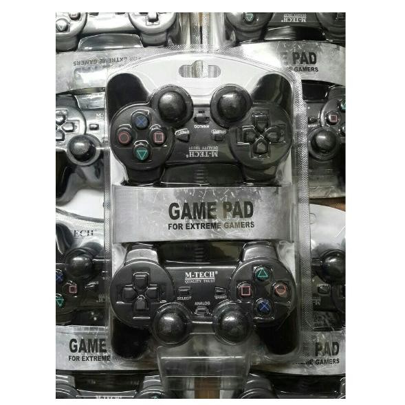 STIK PC GAMEPAD USB DOUBLE HITAM KUALITAS SUPER GAME PAD DOUBEL DOBEL DOBLE ANALOG GAMING M TECH MTE