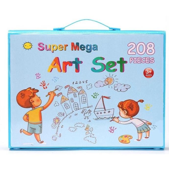 

Mega Crayon Art Set 208 PCS / Alat Menggambar Mewarnai Anak / Alat Lukis / Pensil Warna Krayon Anak