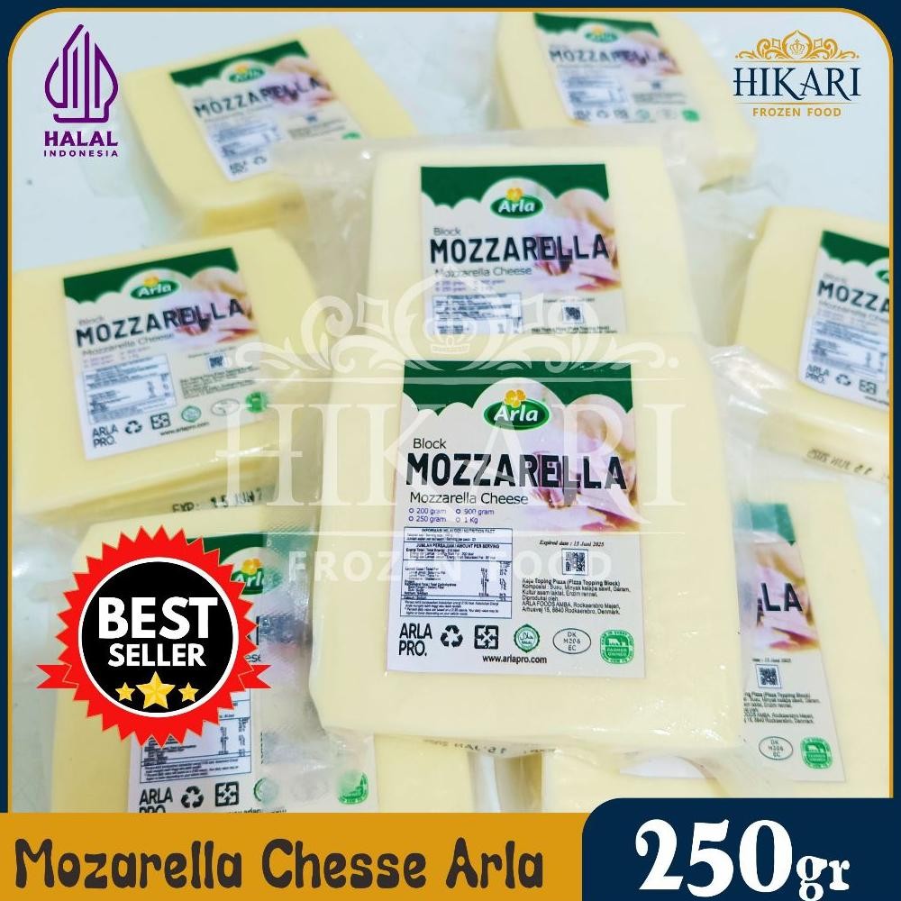 

Keju Mozzarella Arla - Mozzarella Chesse 250gr - Halal New EXP Nugi